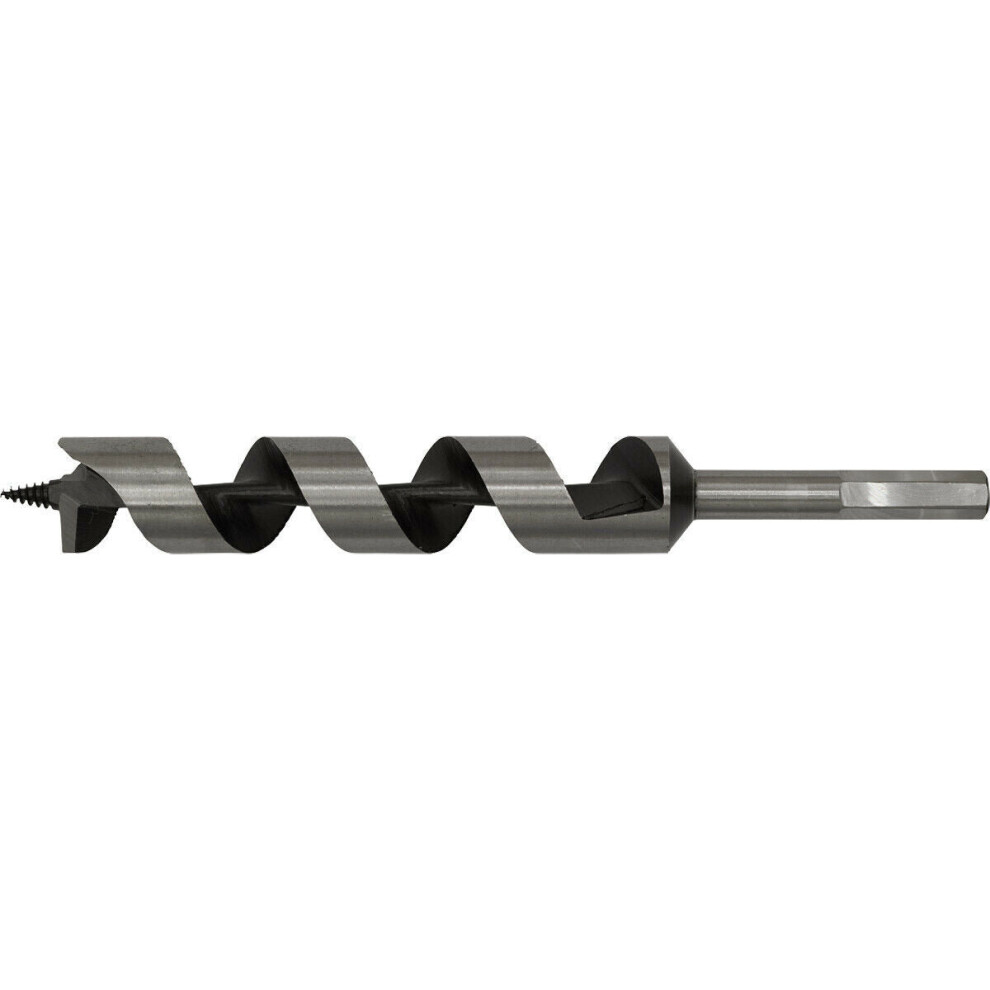 28 X 235Mm Hardened Auger Wood Drill Bit - Hexagonal Shank - Woodwork Timber 5056524262030