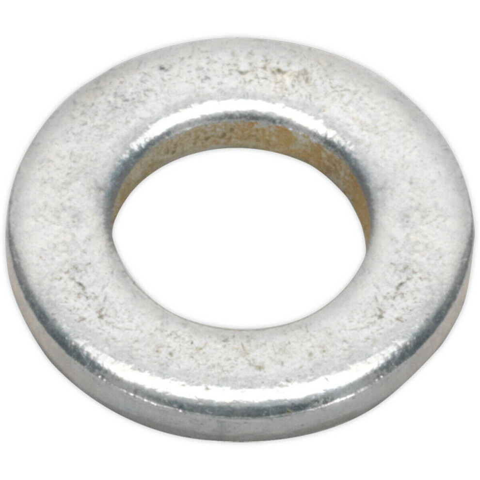 Loops 100 Pack Form A Flat Zinc Washer - M6 X 12Mm - Din 125 - Metric - Metal Spacer