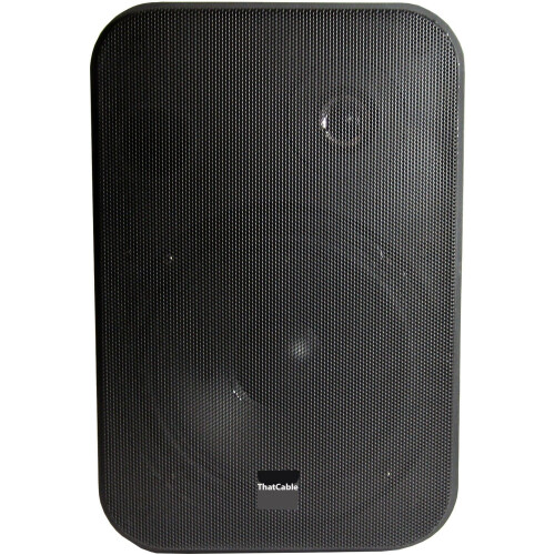 Loops 2x 6.5" 200W Moisture Resistant Stereo Loud Speakers 8Ohm Black Wall Mounted 2