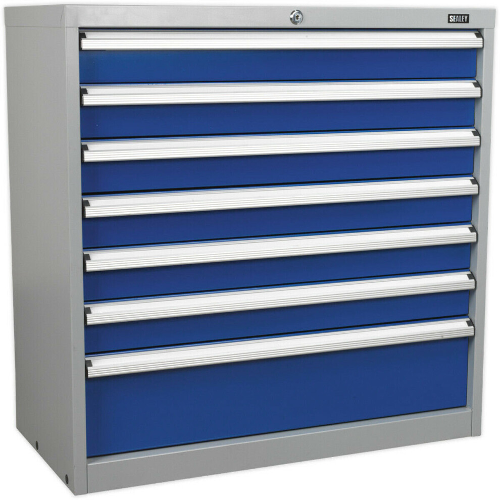 7 Drawer Industrial Cabinet - 900 x 450 x 900mm - Heavy Duty BB Drawer Slides