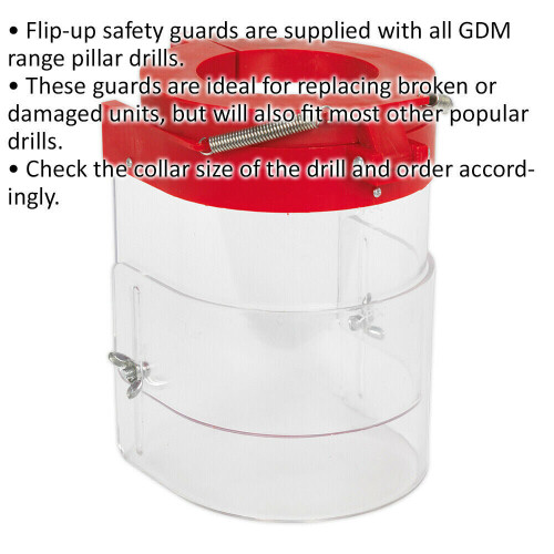 Loops Drill Press Safety Guard - 75mm Collar - Pillar Drill Protective Guard 1