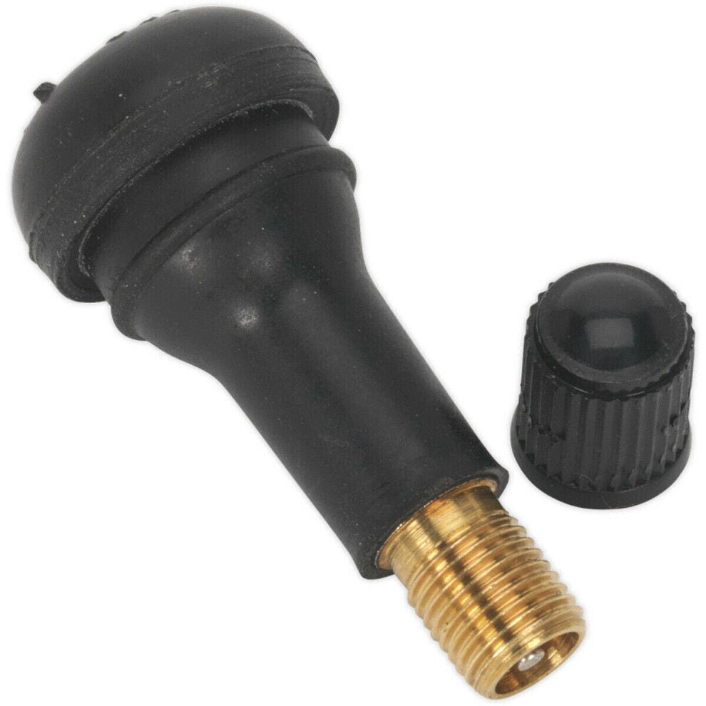 100 PK Snap-in Tubeless Tyre Valve TR412 - 30mm Length - Replacement Valve