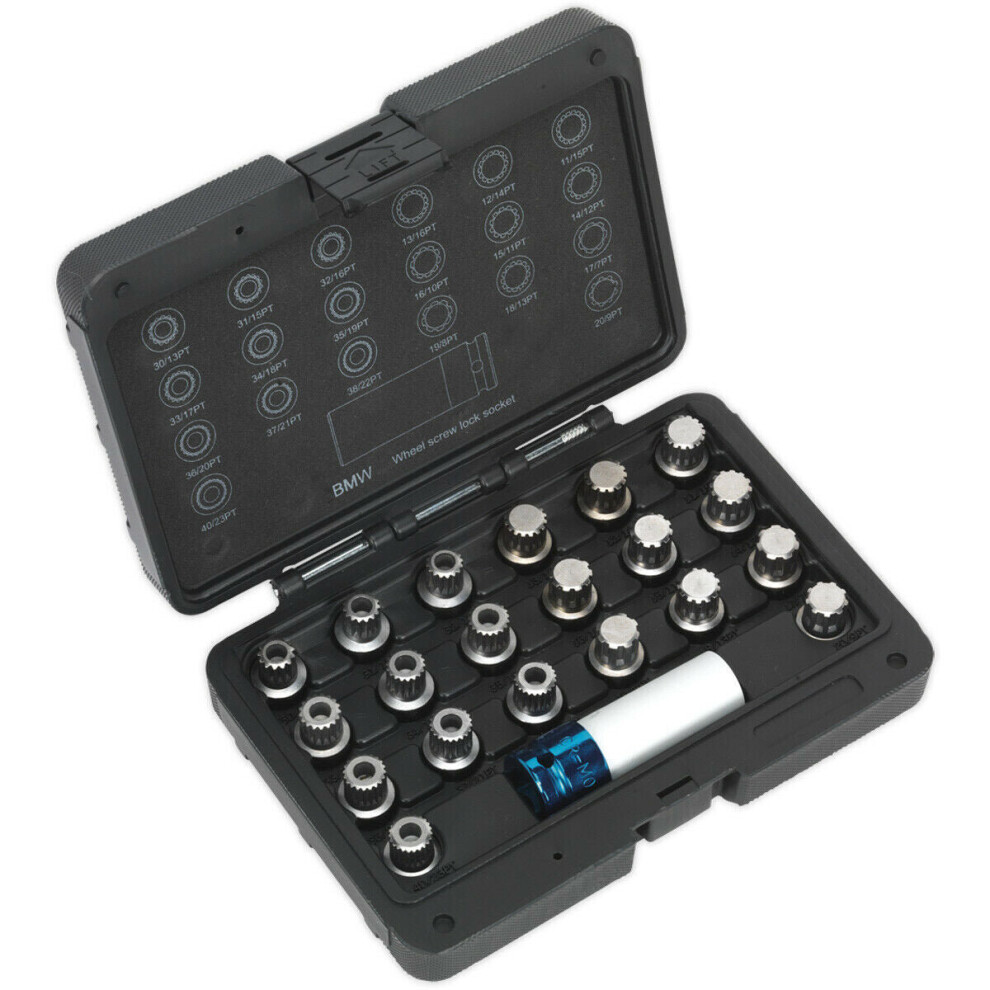Loops 21Pc Locking Wheel Nut Key Set - Dealers & Repair Centres Only - For Bmw & Mini