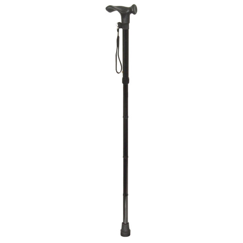 Loops Collapsible Telescopic Left Handed Ergonomic Walking Stick - 5 Height Settings
