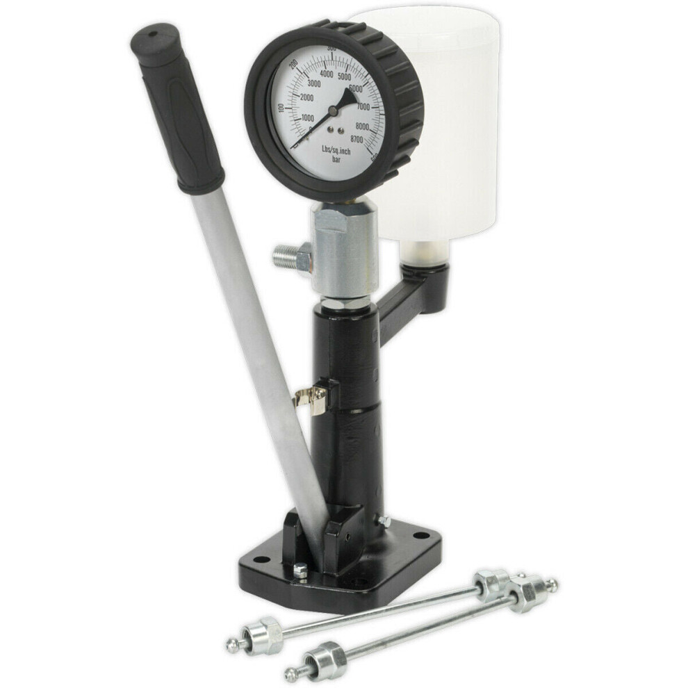 Diesel Injector Nozzle Tester - 88Mm Pressure Gauge - Transparent Reservoir 5056581940490