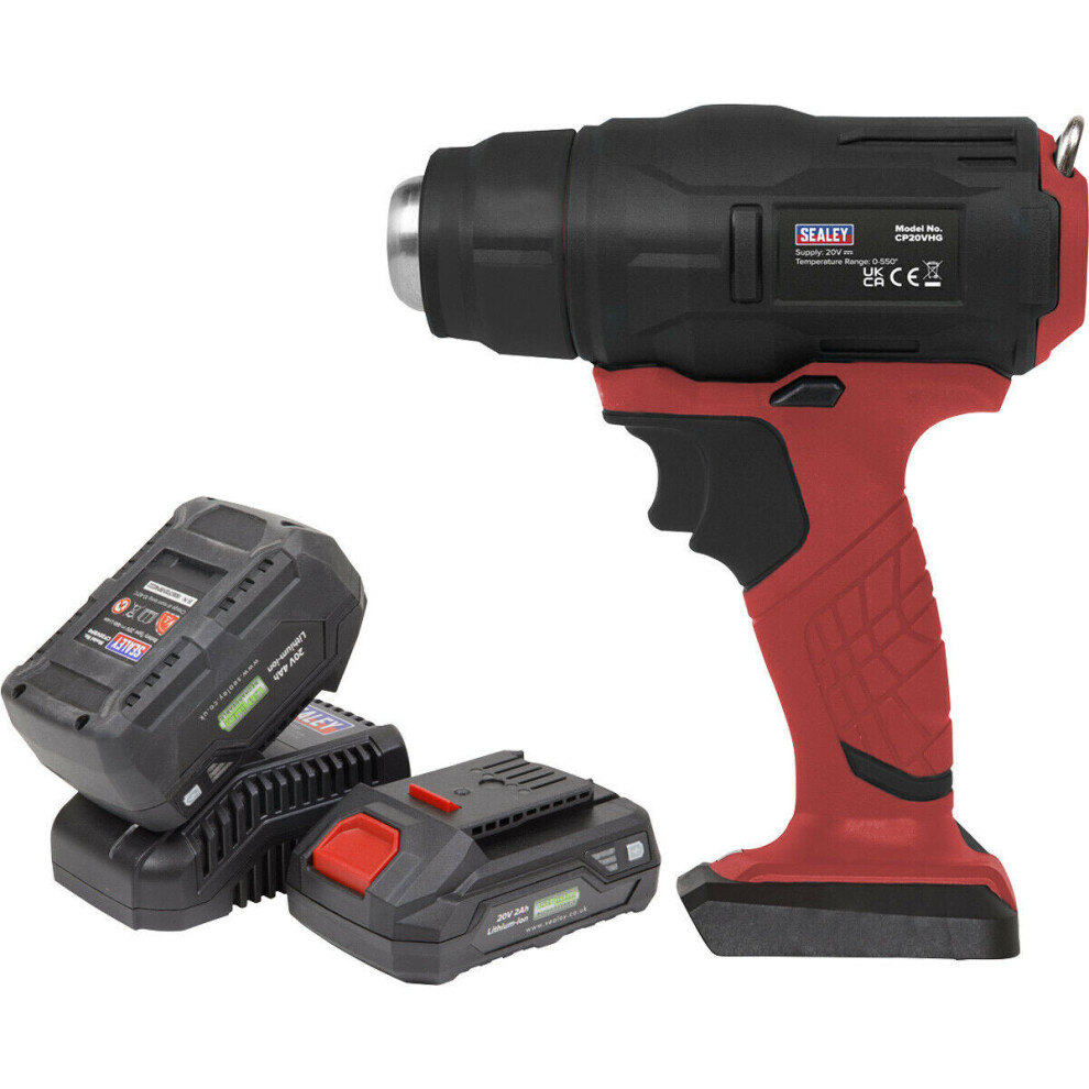 20V Cordless Hot Air Gun Kit - Includes 2 x Batteries & Charger - Storage Bag