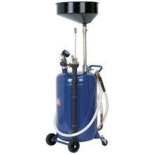 90L Mobile Oil Drainer with Air Discharge - Height Adjustable- Dipstick Probes