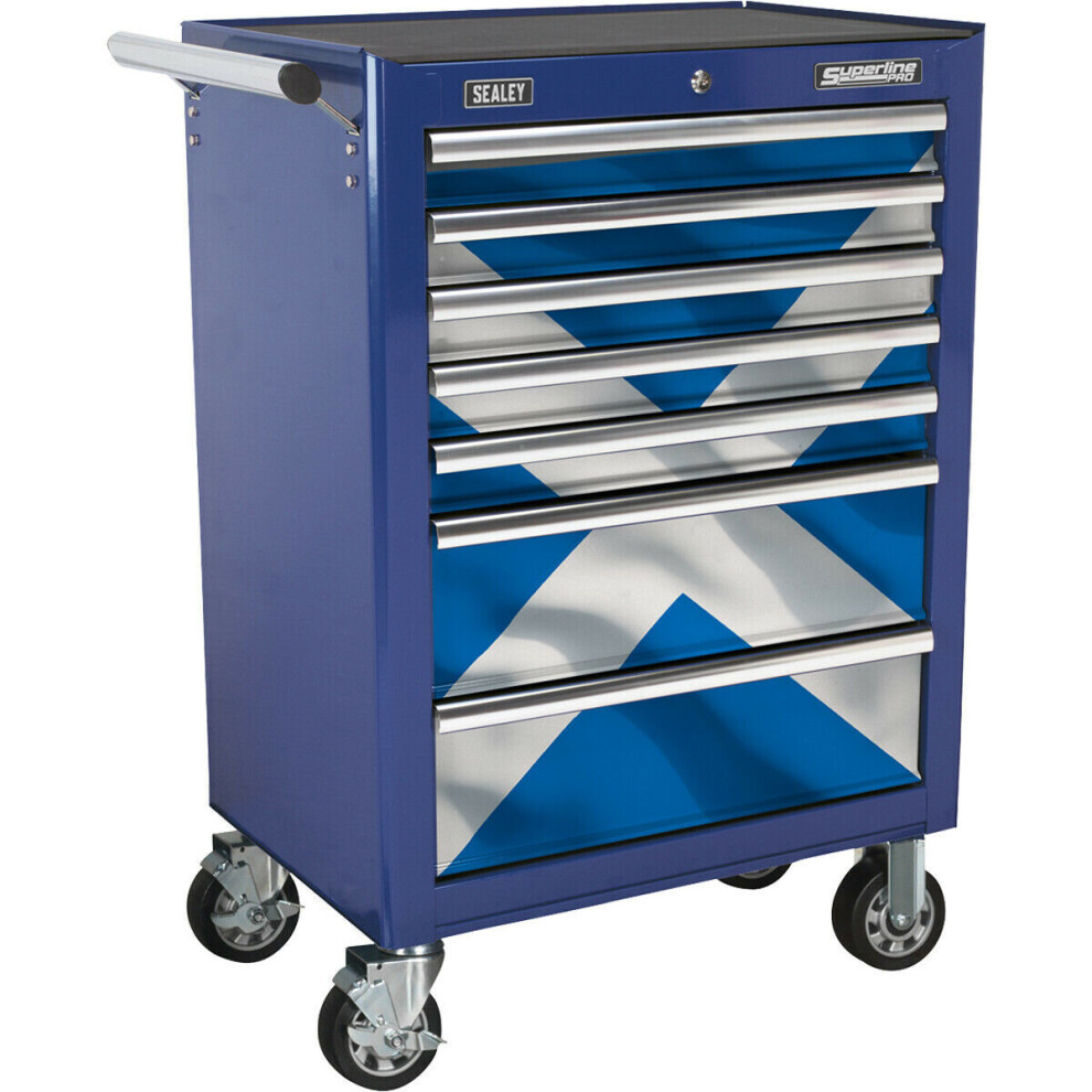 685 x 465 x 1005mm 7 Drawer SCOTLAND Portable Tool Chest Locking Mobile Storage