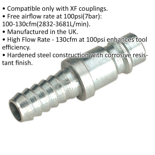 Loops 2 PACK Adaptor Tailpiece - 5/16" Bore Hose - High Flow Rate - Hardened Steel 1