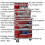 Loops Heavy Duty 15 Drawer Topchest & Rollcab Bundle - 147 Piece Tool Kit - Red 2