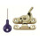 Loops Locking Fitch Pattern Sash Window Fastener 49mm Fixing Centres Polished Brass 4