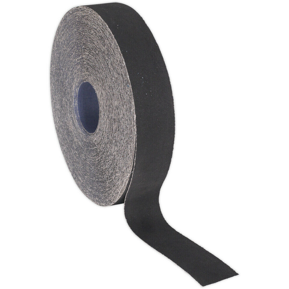 Loops Blue Twill Emery Roll - 25Mm X 50M - Flexible & Tear Resistant - 40 Grit