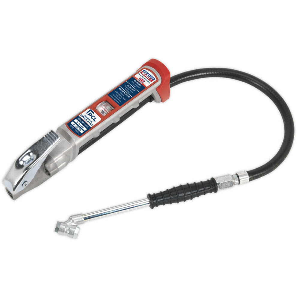 Premium Tyre Inflator - Twin Push-On Connector - 240mm Long Reach Arm & Gauge