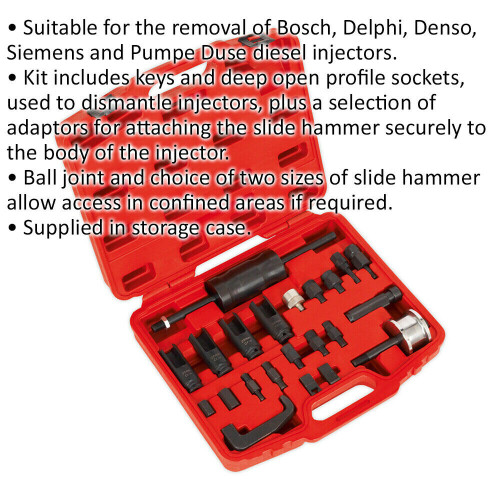 Loops Diesel Injector Master Kit - Seized Injector Removal Tool Set - Storage Case 1
