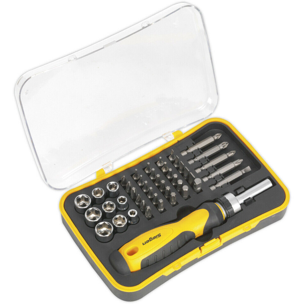 45 PACK Ratchet Screwdriver Socket & Bit Set - Comfort Grip & Storage Case-image-OPC-P8WK5CG-NEW