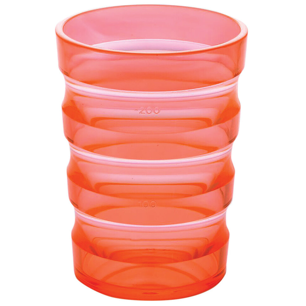 Aidapt Ergonomically Designed Easy Grip Cup With Cap - Spill Proof Nozzle - Orange