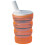 Ergonomically Designed Easy Grip Cup with Cap - Spill proof Nozzle - Orange 2