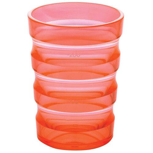 Ergonomically Designed Easy Grip Cup with Cap - Spill proof Nozzle - Orange 2