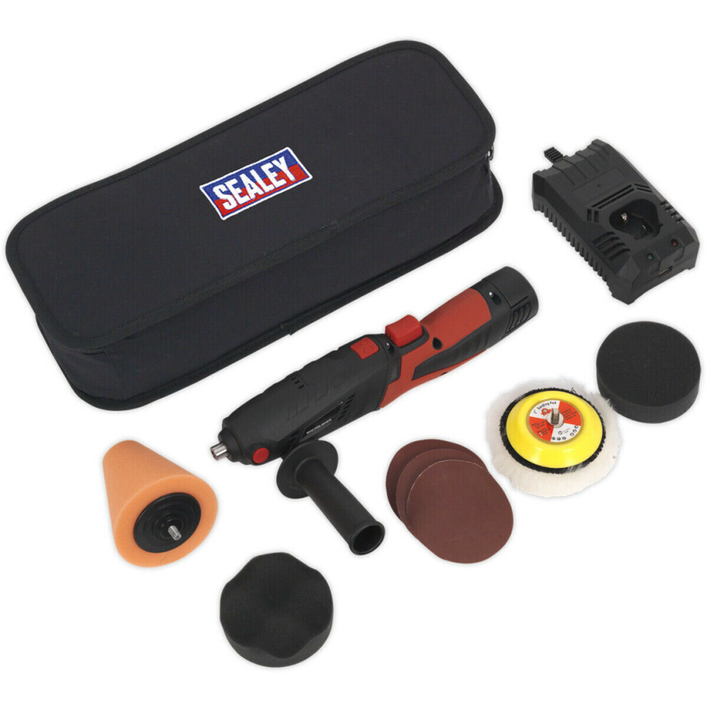 Cordless Mini Sander / Polisher Kit - Variable Speed - 12V 1.5Ah Lithium-ion