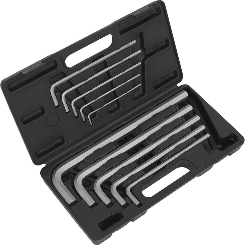 Loops 10 Piece Extra-Long Jumbo Hex Key Set - 130 - 340Mm Length - 3Mm To 17Mm Size