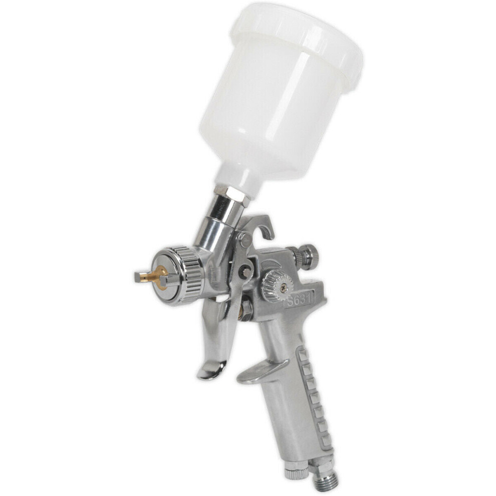 PREMIUM Gravity Fed Paint Spray Gun / Airbrush - 1mm Touch Up Body Detail Nozzle