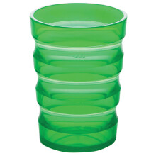 Ergonomically Designed Easy Grip Cup with Cap - Spill proof Nozzle - Green