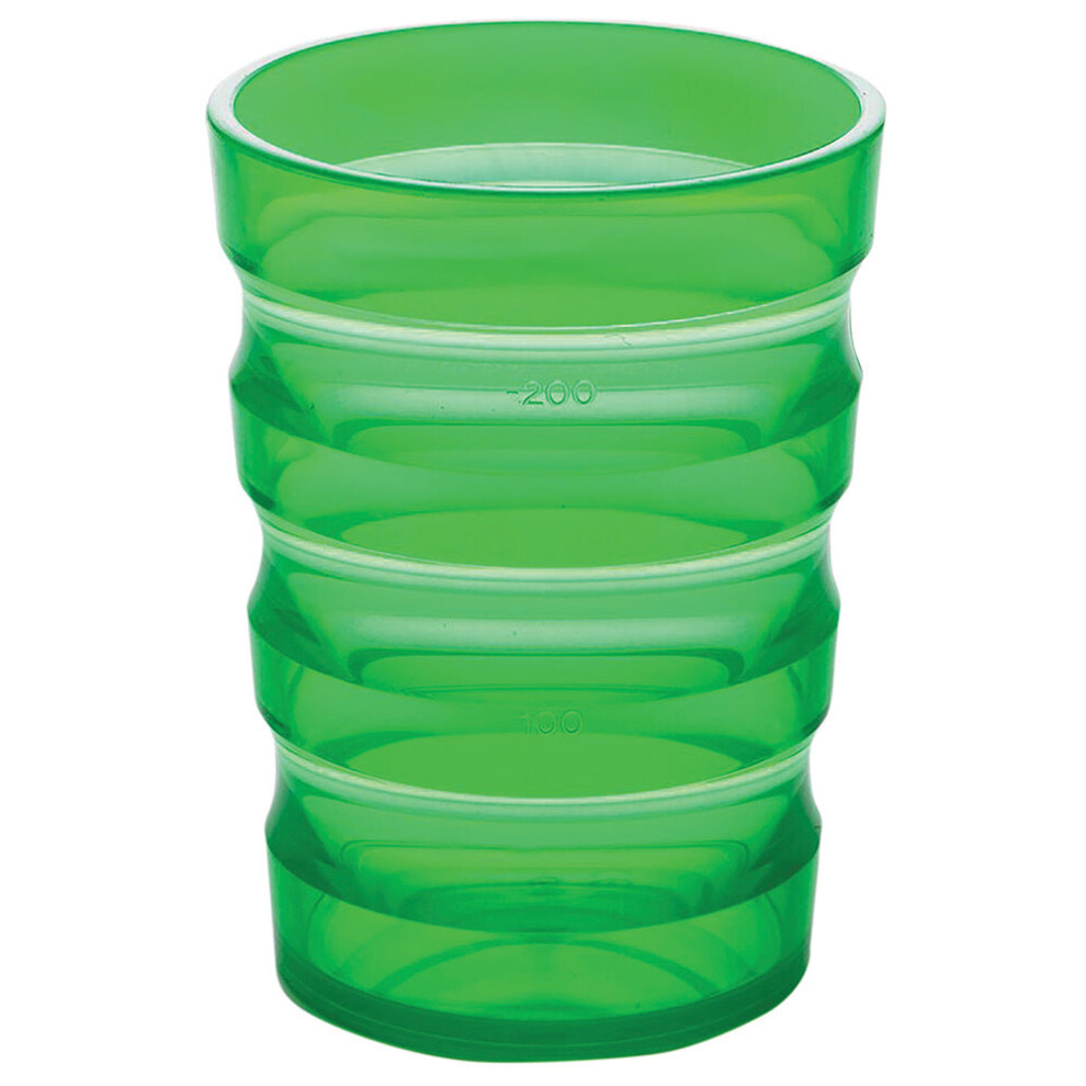 Aidapt Ergonomically Designed Easy Grip Cup With Cap - Spill Proof Nozzle - Green