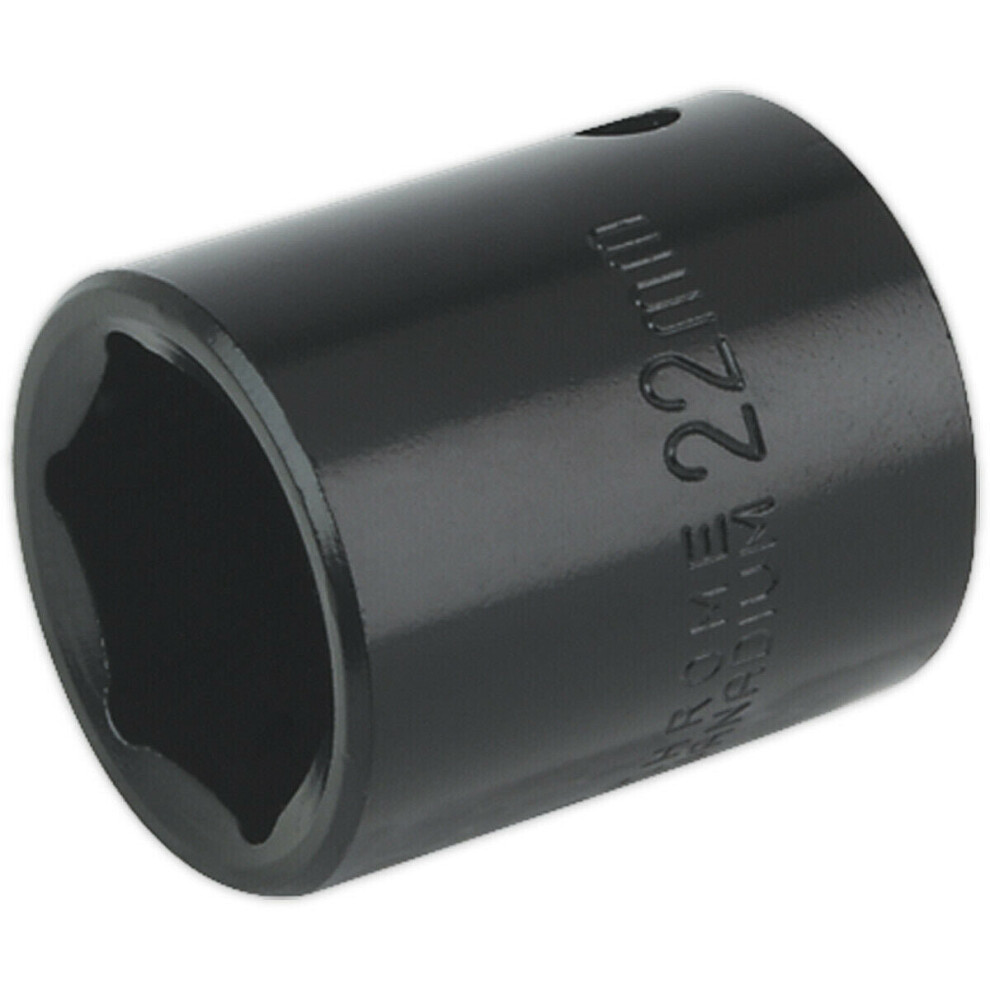 22Mm Forged Impact Socket - 1/2 Inch Sq Drive - Chrome-Vanadium Wrench Socket 5056524282090