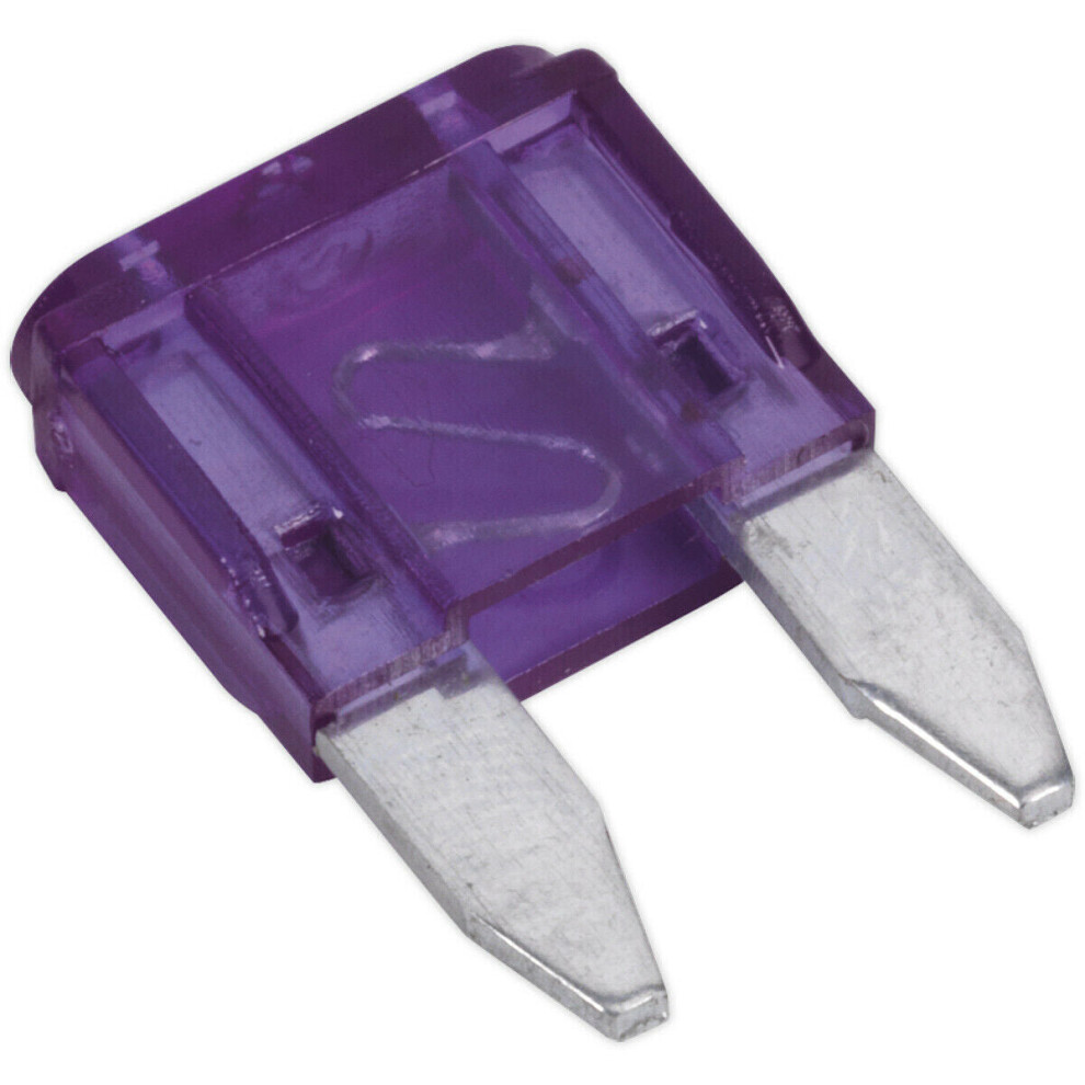 Loops 50 Pack 3A Automotive Mini Blade Fuse Pack - 2 Prong Vehicle Circuit Fuses