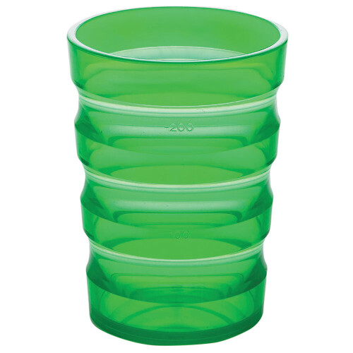 Ergonomically Designed Easy Grip Cup with Cap - Spill proof Nozzle - Green 2