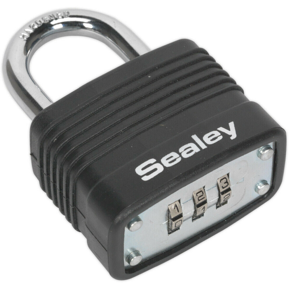 40Mm Steel Body Padlock 6.5Mm Hardened Shackle - 3 Digit Rotary Combination Lock 5056524294321