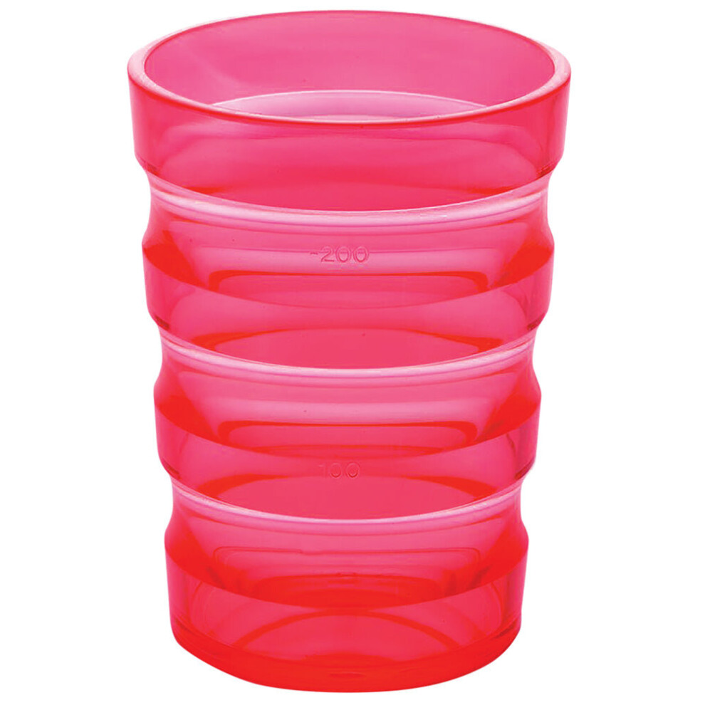 Aidapt Ergonomically Designed Easy Grip Cup With Cap - Spill Proof Nozzle - Pink