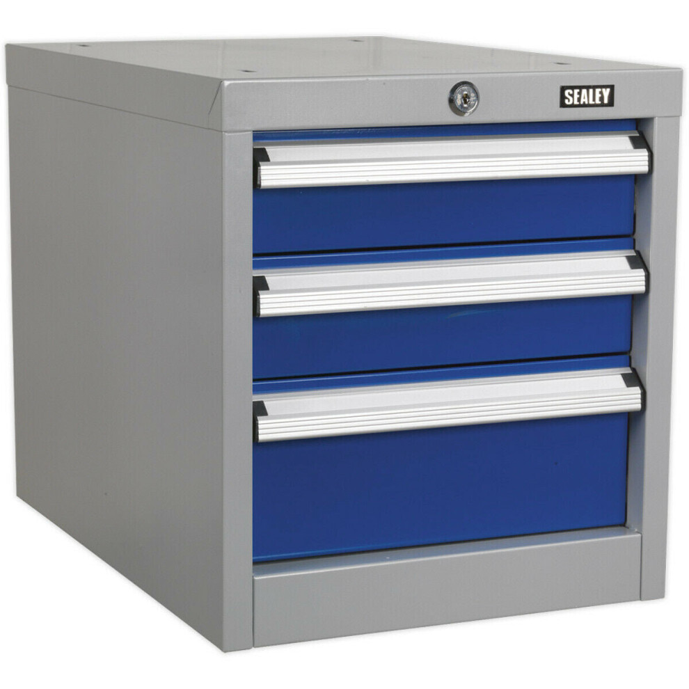 Triple Slim Drawer Unit - Suits Ys02557 Ys02560 & Ys02562 Industrial Workbenches 5056524259337