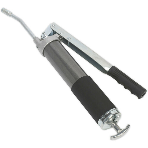 Loops Heavy Duty Twin Piston Grease Gun - 3-Way Fill - Variable Stroke - Rubber Grip