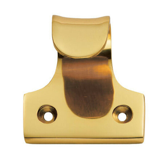Loops Cast Sash Window Lift 32mm Fixing Centres 48 x 45mm Polished Brass 1