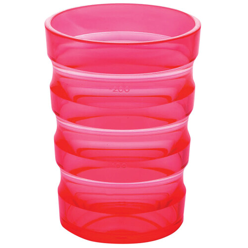 Ergonomically Designed Easy Grip Cup with Cap - Spill proof Nozzle - Pink 2