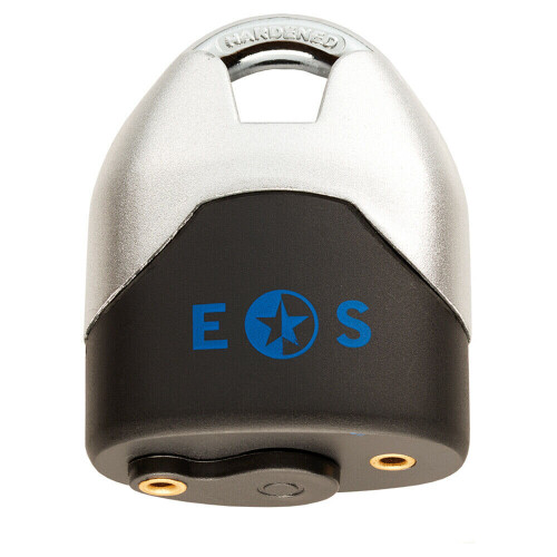 Loops 65mm Heavy Duty Security Padlock Closed Removable Shackle Satin Chrome 1