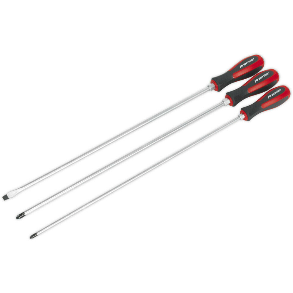 3 PACK Hammer Through Screwdriver Set - 450mm EXTRA LONG Hammer Strike Caps