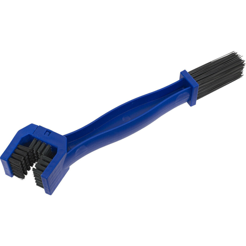 Angled Motorcycle Chain Brush - Composite Handle - Chain Cleaning Brush