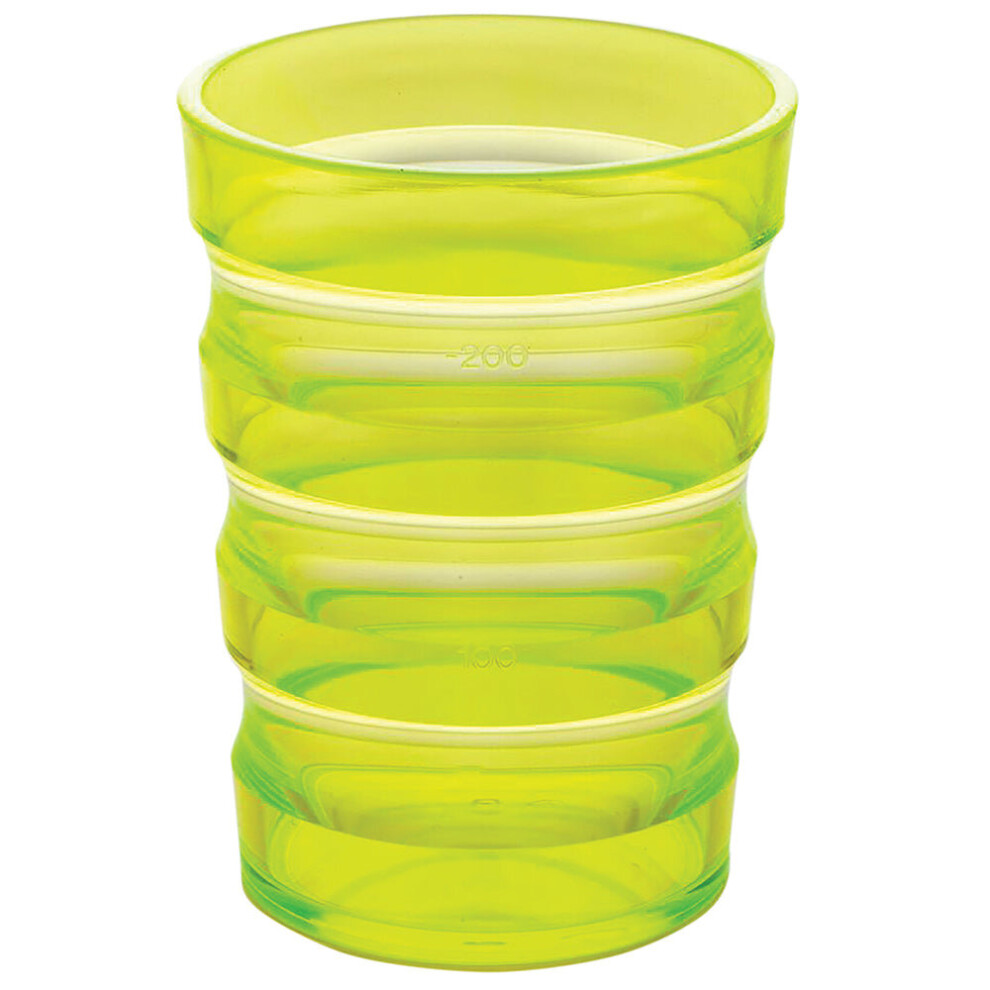 Ergonomically Designed Easy Grip Cup with Cap - Spill proof Nozzle - Yellow