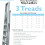 Loops 0.6m Aluminium Platform Step Ladders 3 Tread Home DIY Lightweight Metal Steps 2