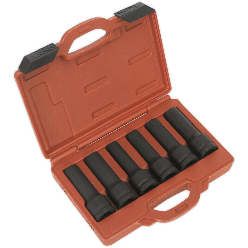 6pc TRX Star Female DEEP IMPACT Socket Bit Set - 3/4" Square Drive - 12 Point