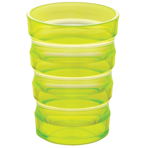 Ergonomically Designed Easy Grip Cup with Cap - Spill proof Nozzle - Yellow 2