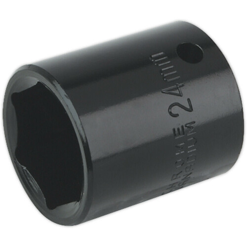 Loops 24mm Forged Impact Socket - 1/2 Inch Sq Drive - Chrome-Vanadium Wrench Socket 2