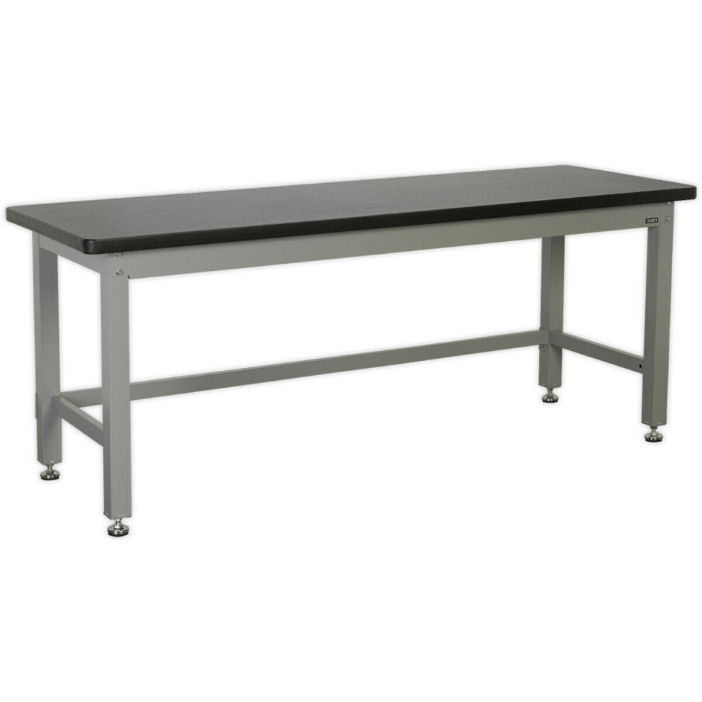 Steel Industrial Workbench - 2100Mm X 750Mm Laminate Worktop - Adjustable Feet 5056524259368