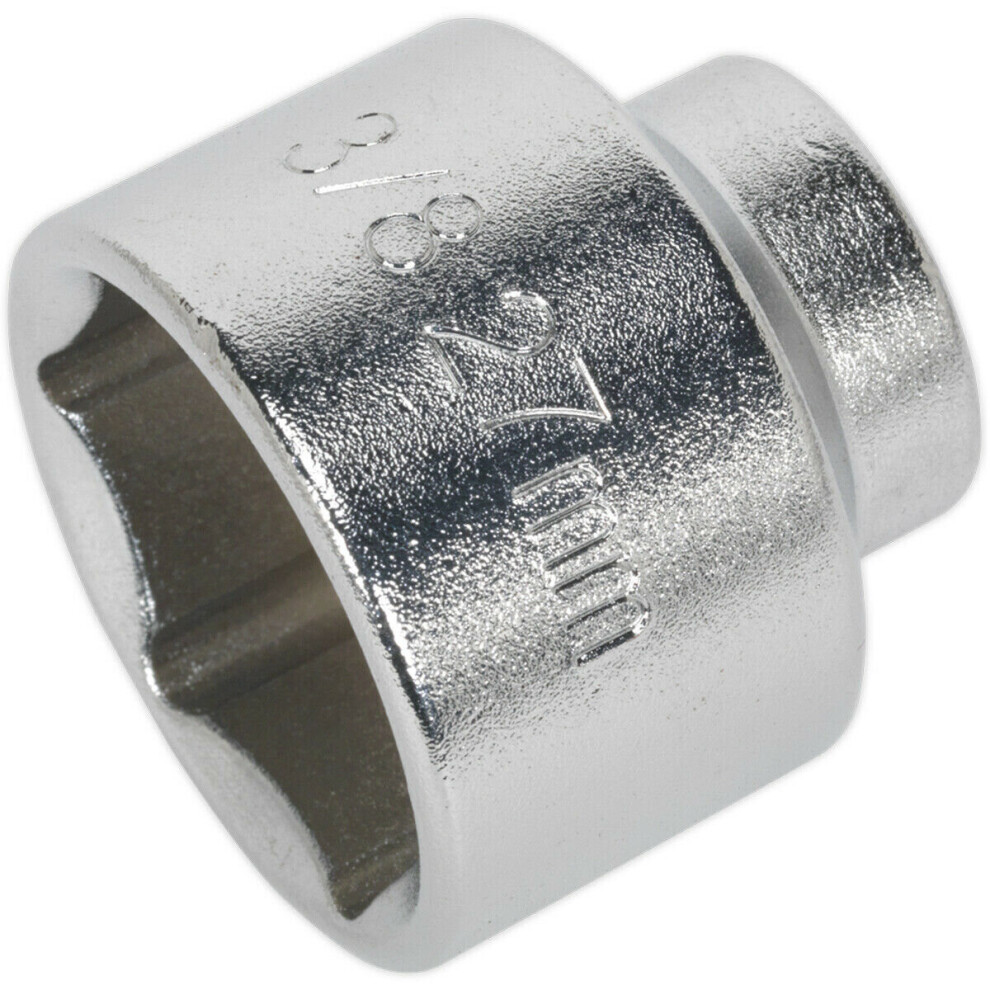 Loops 27Mm Low Profile Oil Filter Socket - 3/8" Sq Drive - High Grade Steel Socket