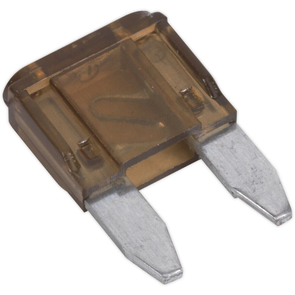 Loops 50 Pack 7.5A Automotive Mini Blade Fuse Pack - 2 Prong Vehicle Circuit Fuses