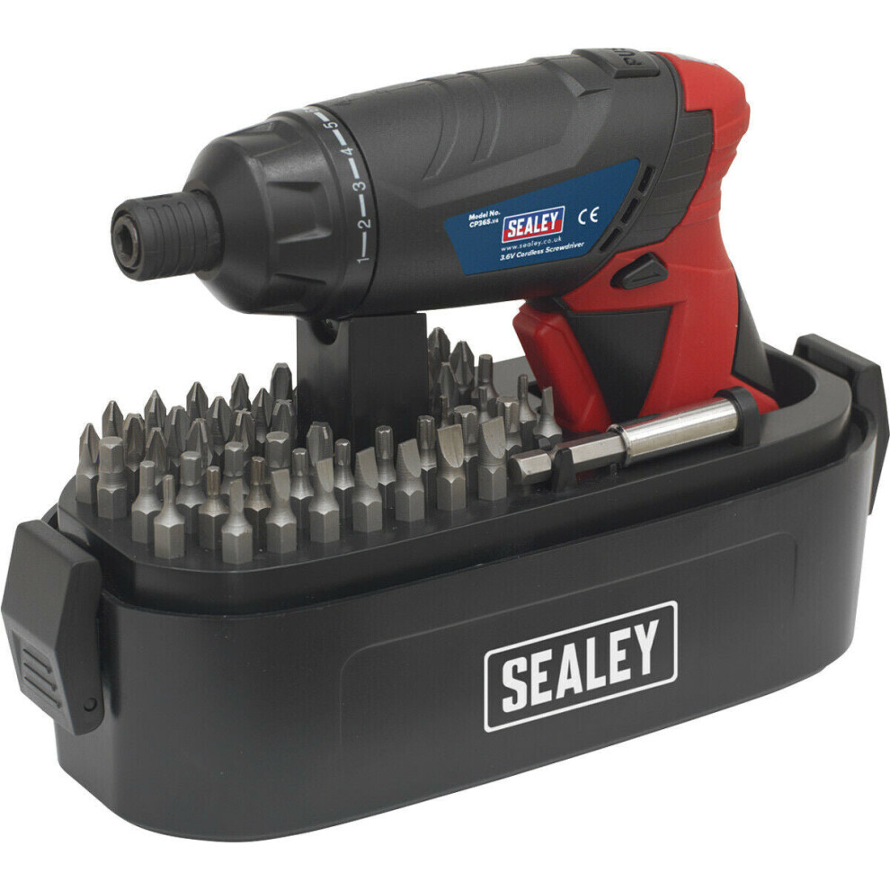 53 PACK 3.6V Cordless Screwdriver Set - 1.3Ah Lithium-ion Battery - LED Torch