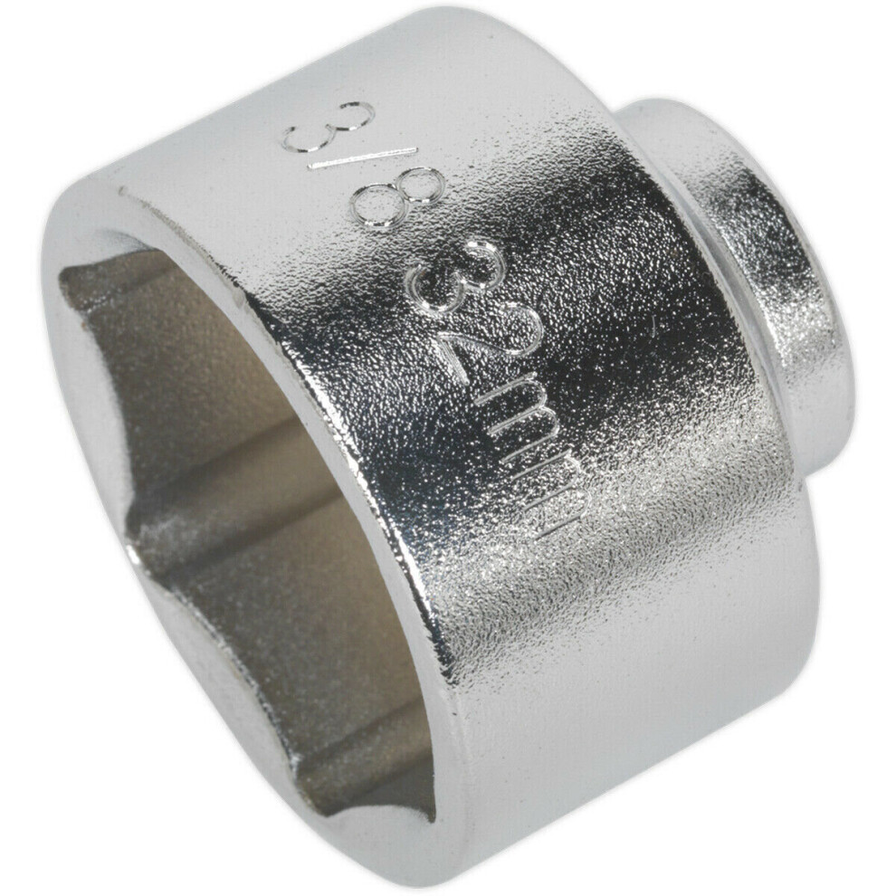 32mm Low Profile Oil Filter Socket - 3/8" Sq Drive - High Grade Steel Socket