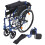 Loops Deluxe Self Propelled Aluminium Wheelchair - Compact Foldable Design - Blue 3